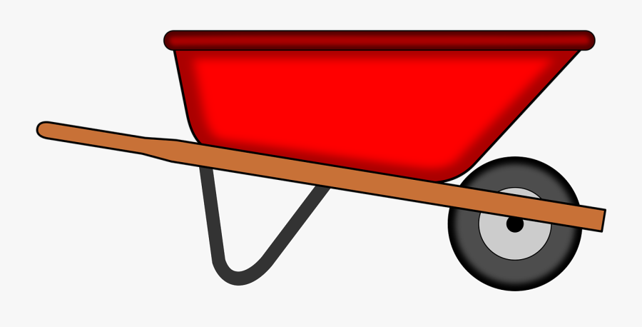 Wheelbarrow Tools Free Vector - Clip Art Wheel Barrow, Transparent Clipart