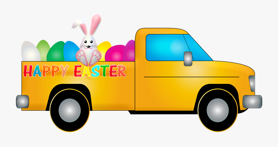 Easter Truck, Transparent Clipart
