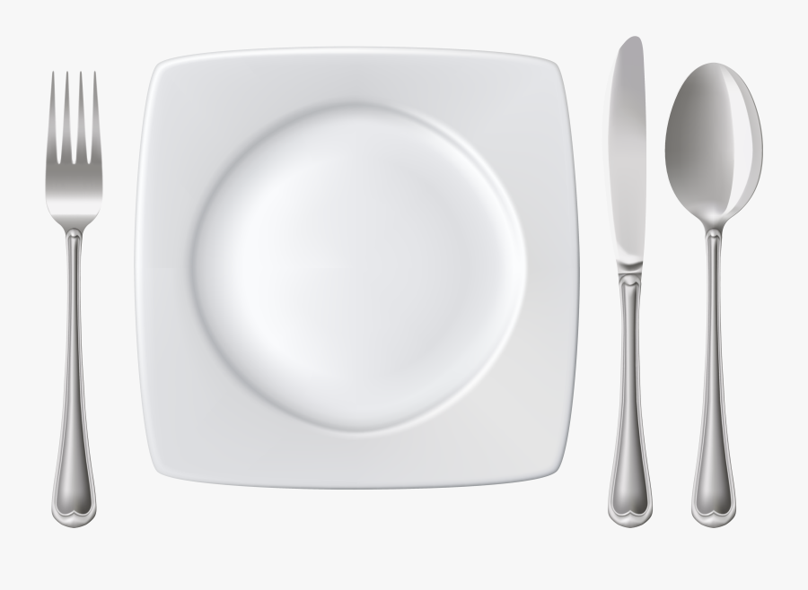 Plate Spoon Knife And Fork Png Clipart - Placemat, Transparent Clipart
