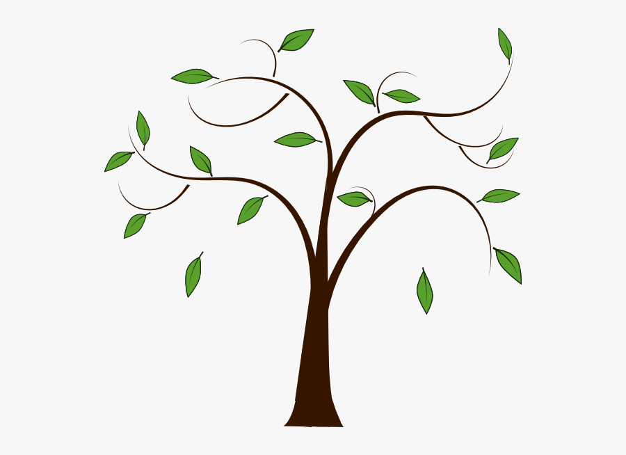 Branch Clipart Family Tree - Trees With Some Leaves, Transparent Clipart