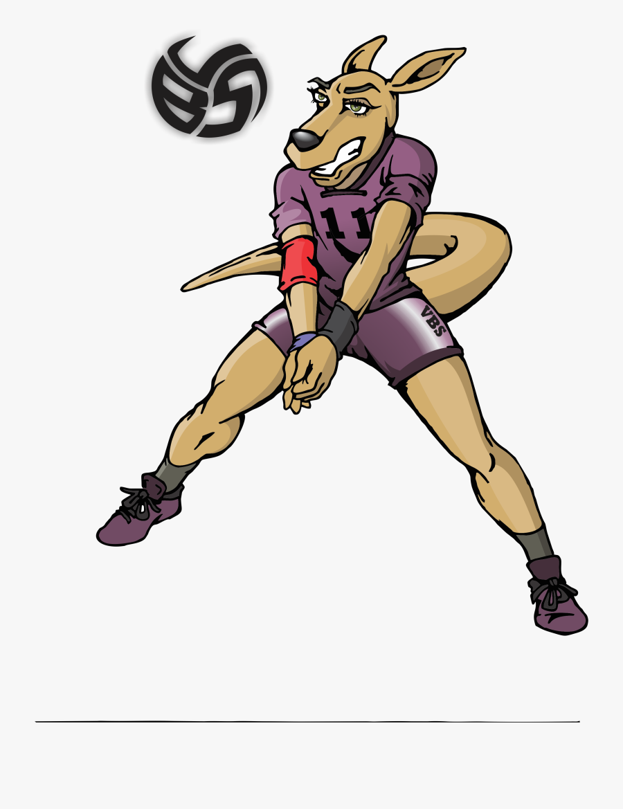 Meet Resee The Kangaroo And Passing Specialist On Volleybragswag"s - Volleyball, Transparent Clipart