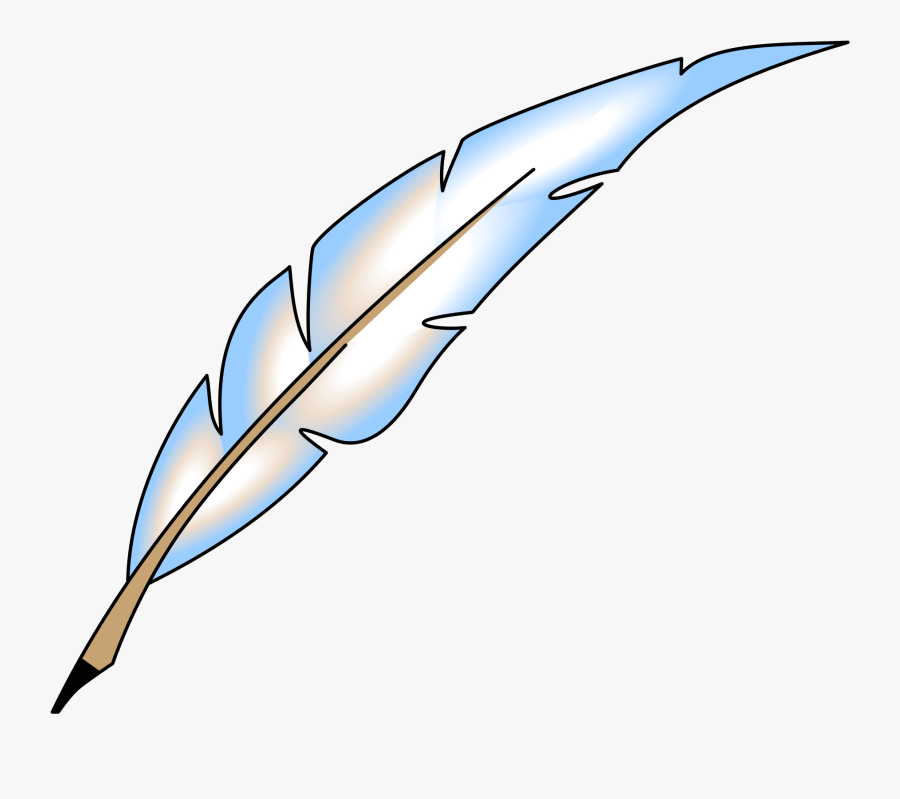 Feather Clip Art Transparent Background , Png Download - Transparent Background Feather Pen Clipart, Transparent Clipart