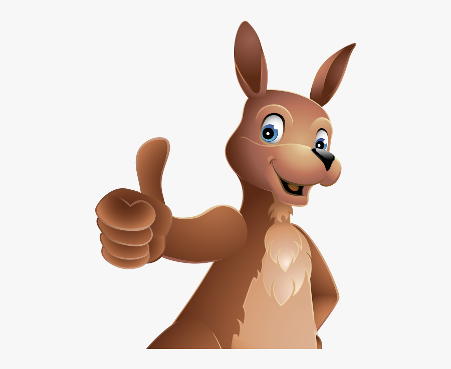 Kangaroo Clipart Aussie Animal - Kangaroo Cartoon Thumbs Up, Transparent Clipart