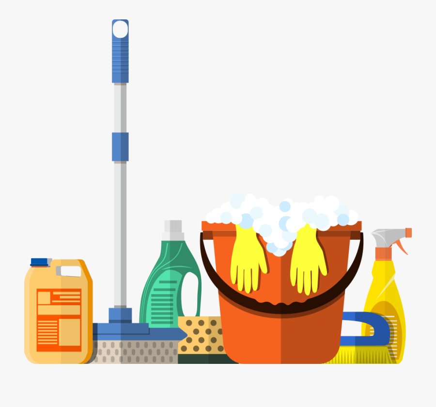 Cleaner Housekeeping Service Maid Vector Cleaning Tools - Cleaning Service Vector Png, Transparent Clipart
