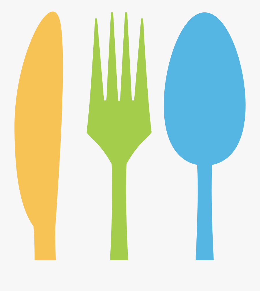 Knife Spoon Tableware Color - Simple Knife And Fork Clipart, Transparent Clipart