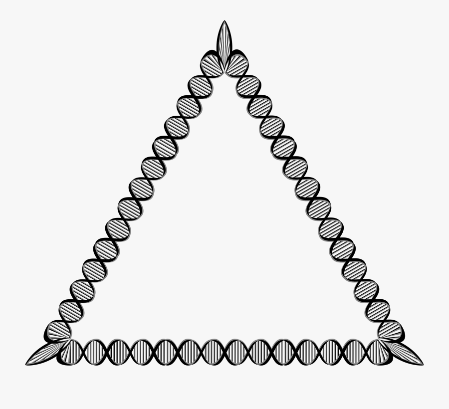 Line Art,symmetry,monochrome Photography - Dna Triangle, Transparent Clipart