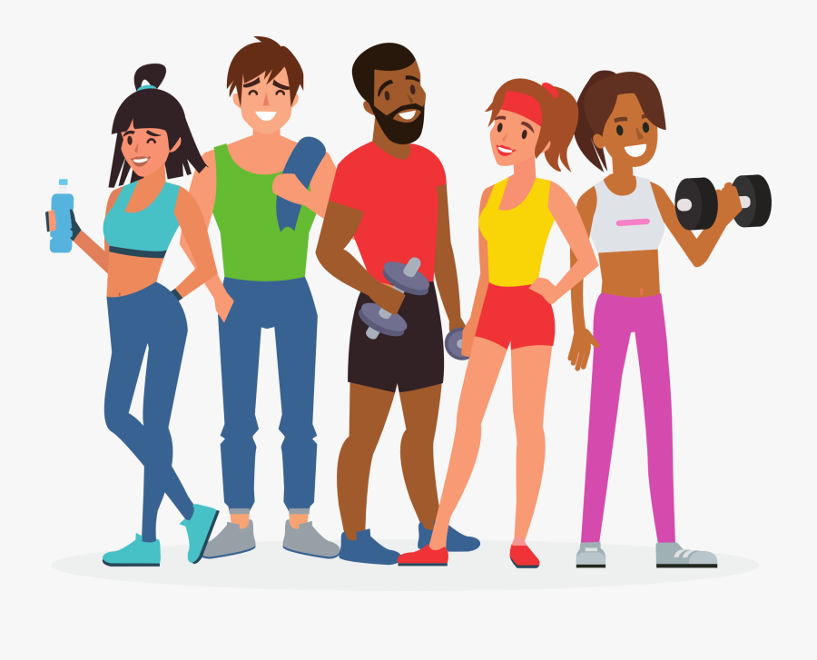 Fitness Clipart Group Fitness - Fitness Cartoon Png, Transparent Clipart