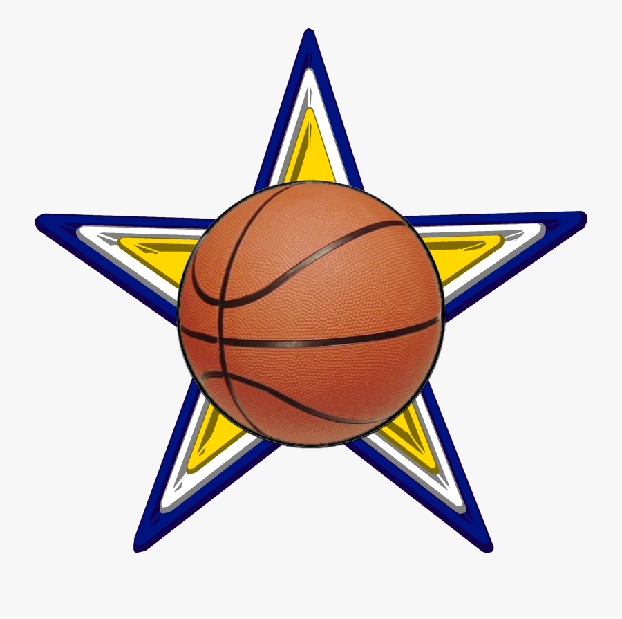 Cold Hill Elementary School Clip Art Black And White - Basketball In A Star Clip Art, Transparent Clipart