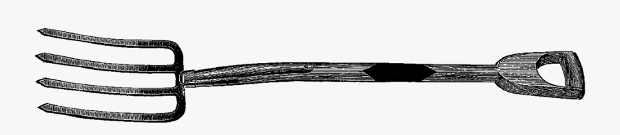 Vintage Fork Clipart - Pitch Fork Clipart Black And White, Transparent Clipart