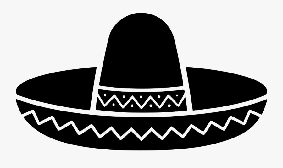 Transparent Maracas And Sombrero Clipart - Sombrero Hat Clipart Black And White, Transparent Clipart