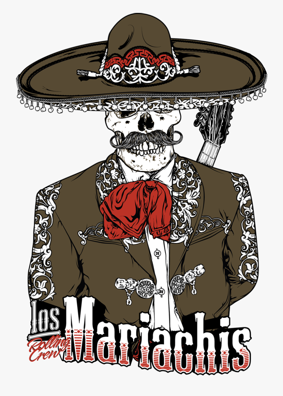 Desenho Mariachis - Mariachi Cartoon Day Of The Dead, Transparent Clipart
