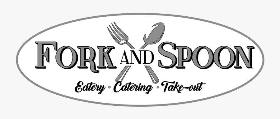 Clip Art Fork And Spoon Logo - Black And White Spoon And Fork Logo, Transparent Clipart
