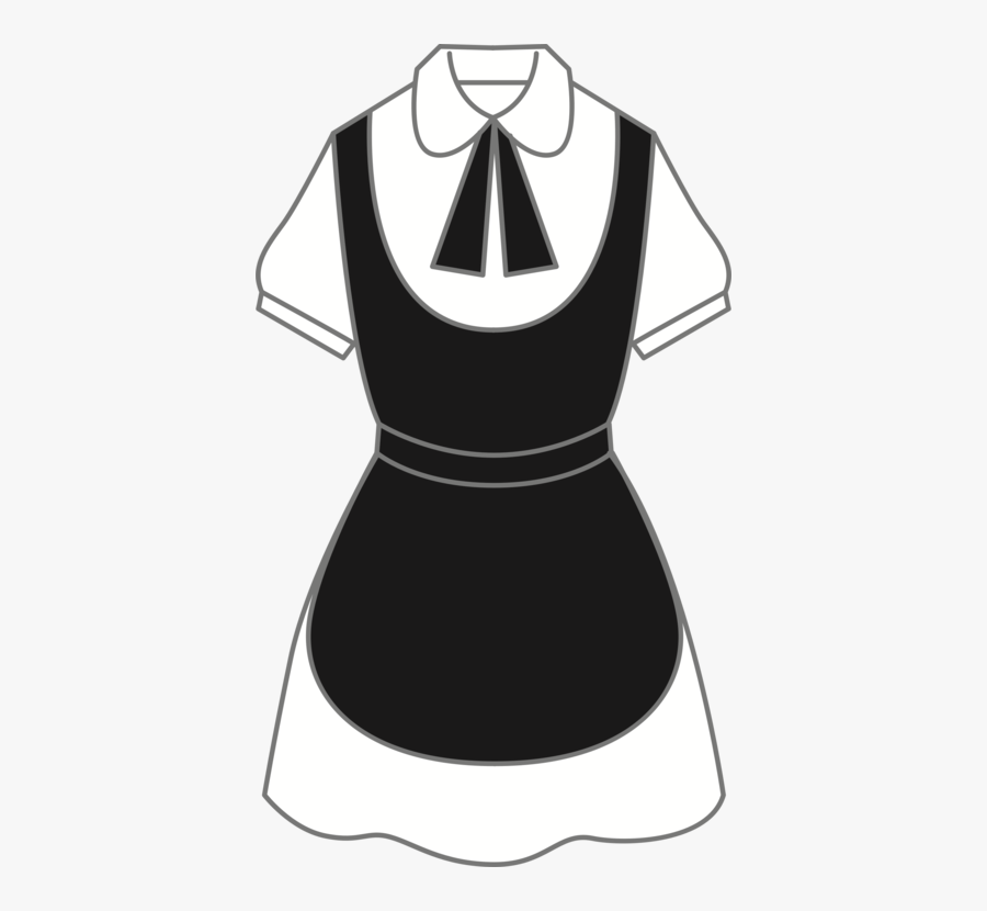 Neck,sleeve,dress - Maid Uniform Clipart, Transparent Clipart