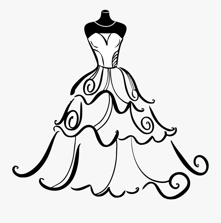 Banner Free Dress Bride Clip Art Transprent - Wedding Dress Clipart, Transparent Clipart