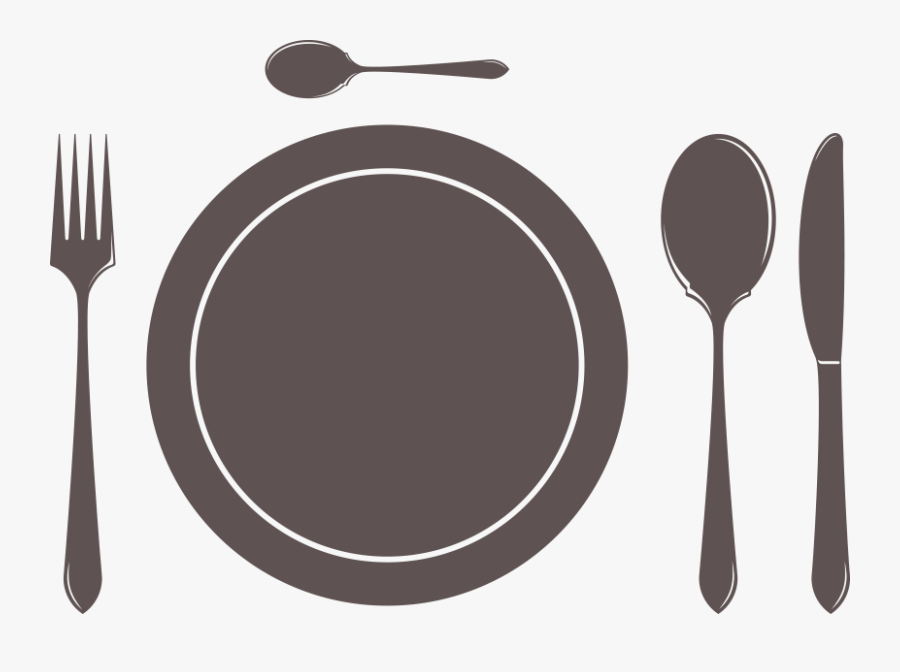 Transparent Fork Clipart - Plate Fork And Knife Png, Transparent Clipart