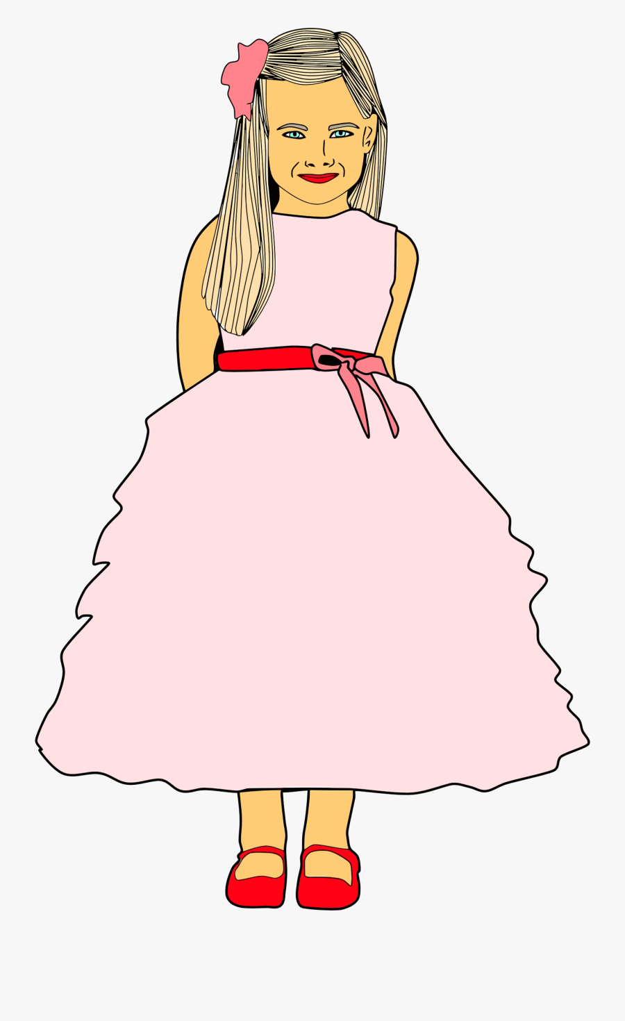 Transparent Dress Clip Art - Clipart Of Girl Dressed Up, Transparent Clipart