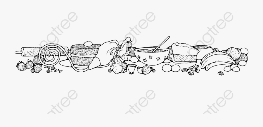 Transparent Tools Clip Art - Baked Goods Clipart Black And White Transparent, Transparent Clipart