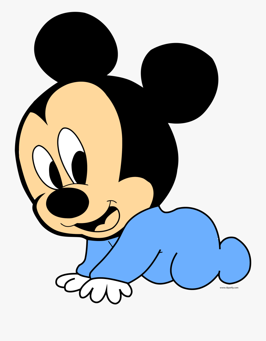 Baby Mickey Drawing Blue Dress Clipart Png - Blue Baby Mickey Mouse, Transparent Clipart