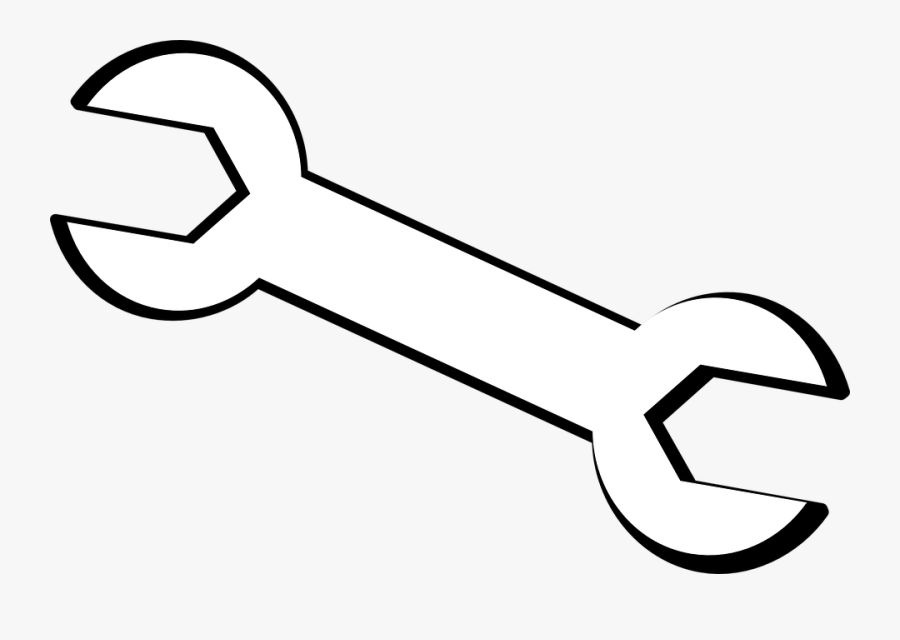 Simple Tools Clipart Outline - Wrench Clipart, Transparent Clipart