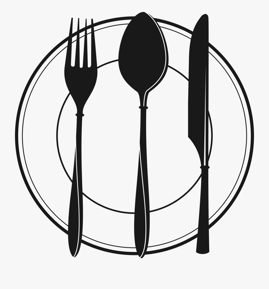 Fork Clipart Cutlery - Cutlery Black And White, Transparent Clipart