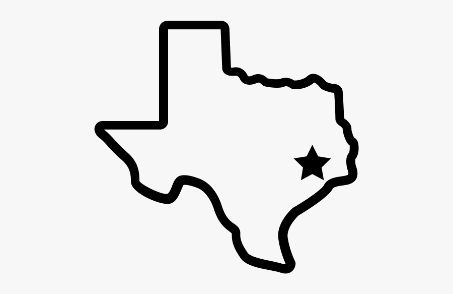 Clip Art Png For Free - Texas With Houston Star, Transparent Clipart