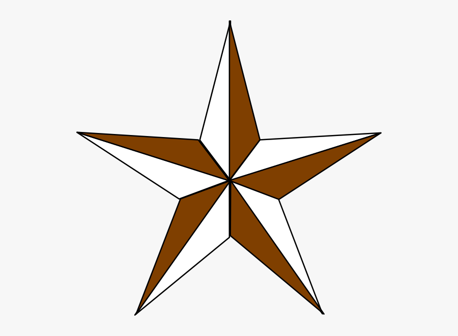 Texas Star Brown Svg Clip Arts - Star Drawing, Transparent Clipart