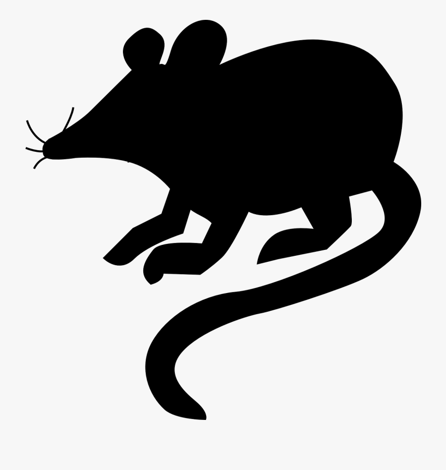 Silhouette Mouse Clipart, Transparent Clipart