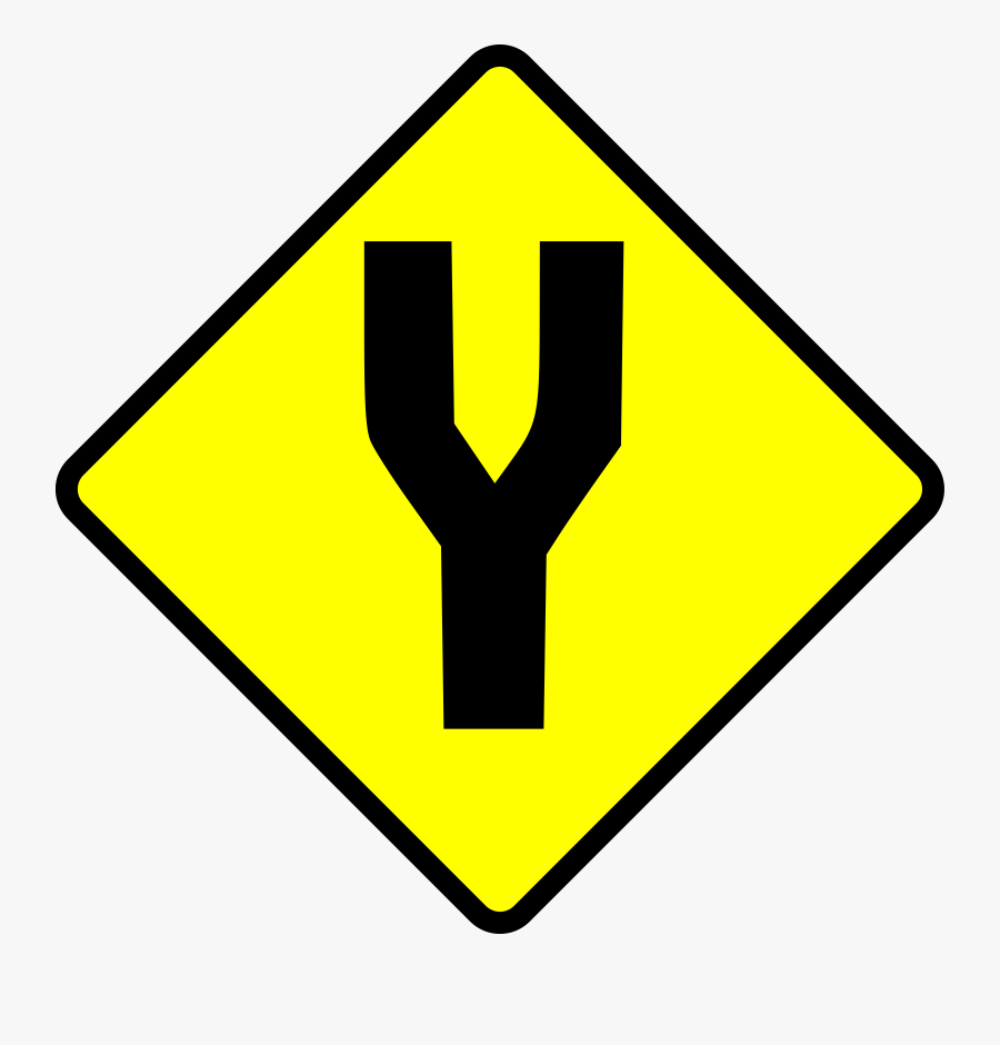Fork In Road Map, Transparent Clipart