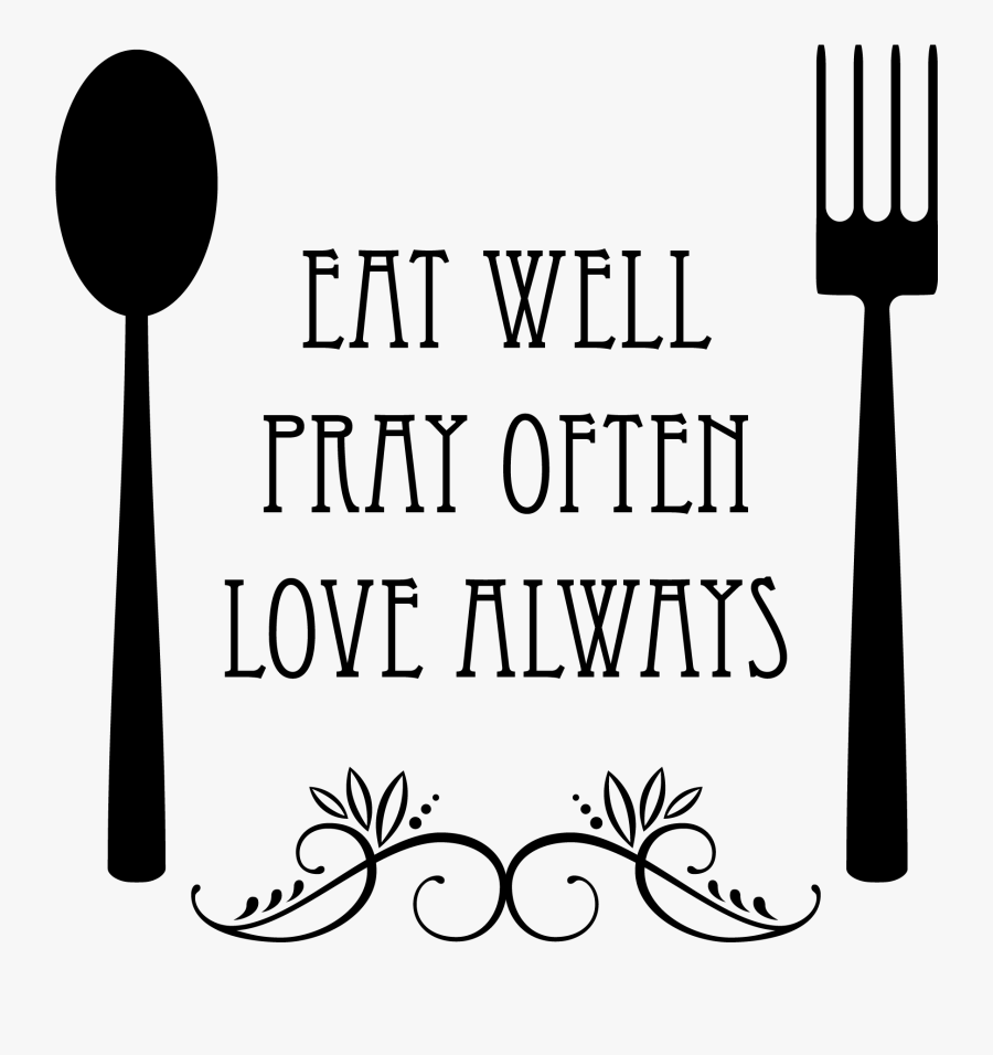 Spoon And Fork Quotes Quotesgram - Black And White Food Quotes, Transparent Clipart