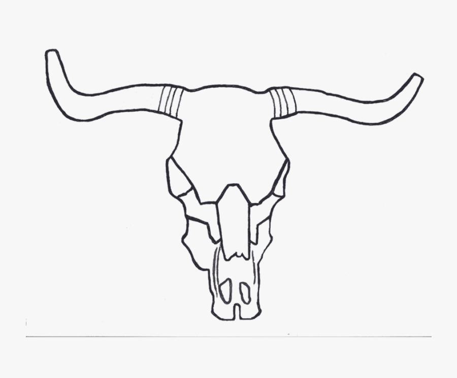 Texas Clipart Rodeo - Bull Skull Coloring Pages, Transparent Clipart