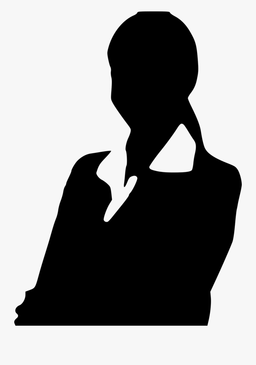 Professional - Clipart - Professional Woman Face Silhouette, Transparent Clipart