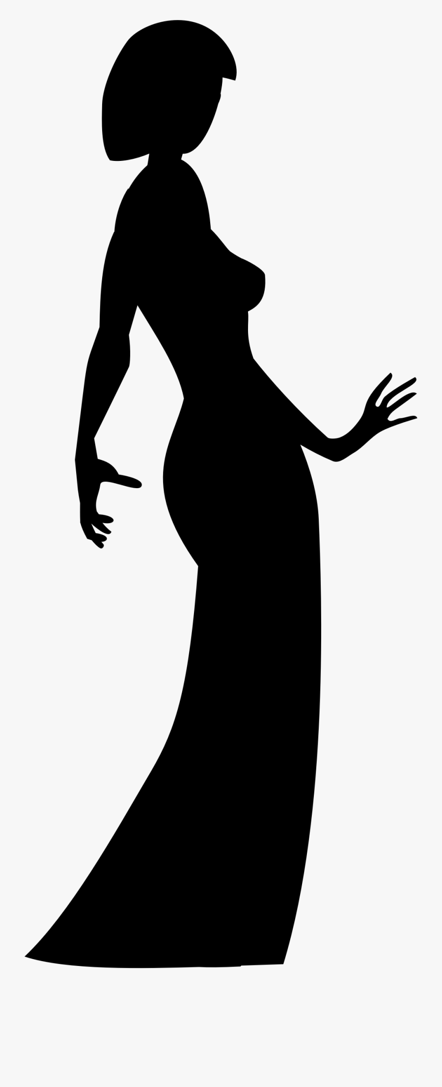 Clipart Free Download Clipart Woman In Dress Big Image - Women On Dress Silhouette, Transparent Clipart