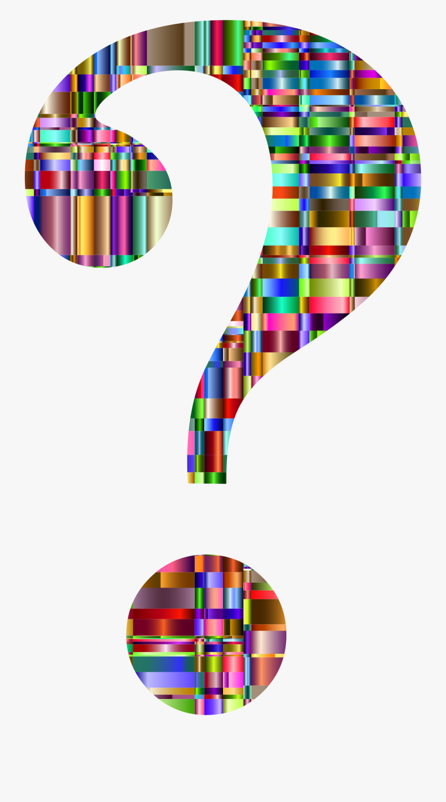 Clipart Checkered Chromatic Question Mark - Question Mark Png Gif, Transparent Clipart