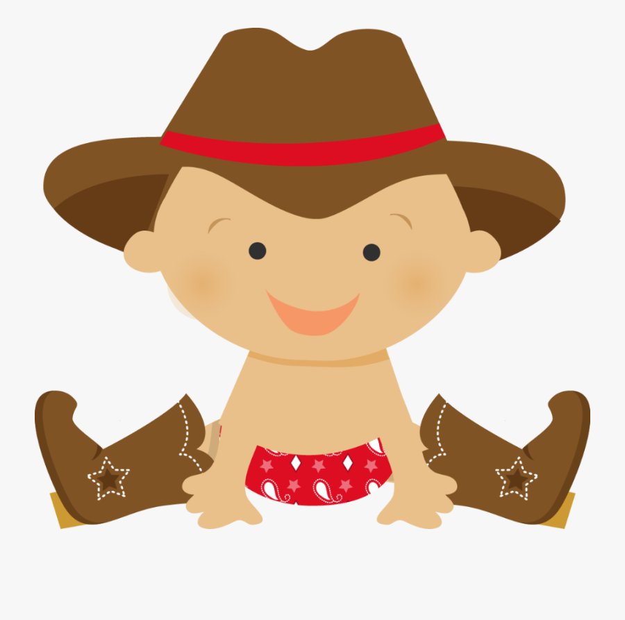 Cowboy E Cowgirl - Baby Cowboy Red Clipart, Transparent Clipart