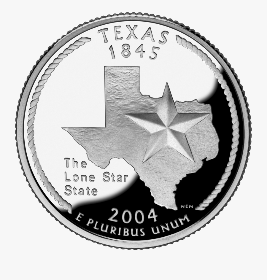 Quarter Clip Art - Texas Quarter, Transparent Clipart