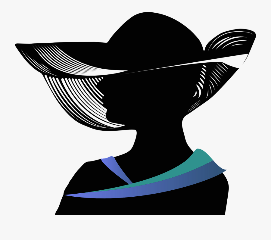 Sombrero Clipart Colorful - Woman In Hat Silhouette Png, Transparent Clipart