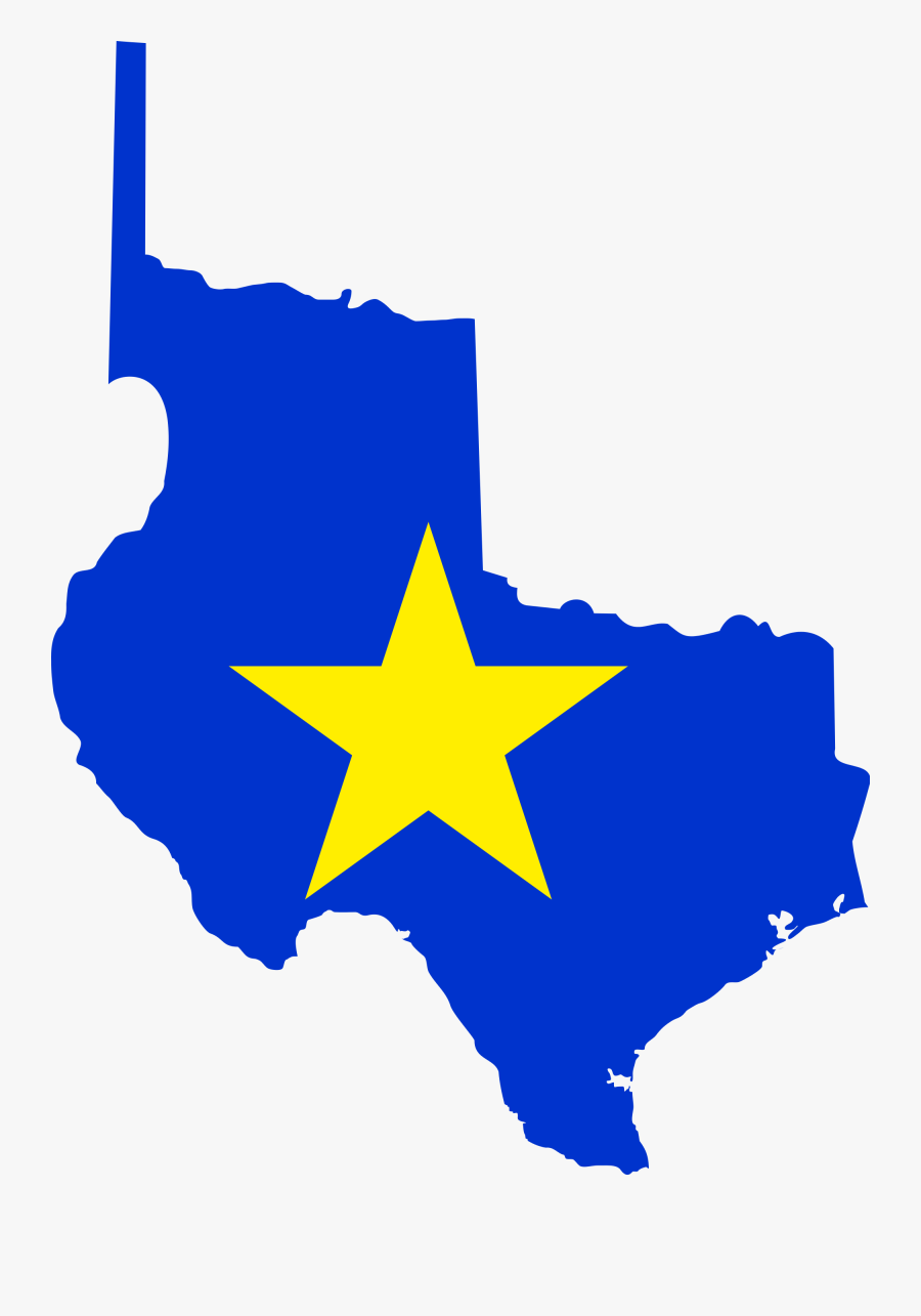 Transparent Texas Clipart - Republic Of Texas Flag Map, Transparent Clipart
