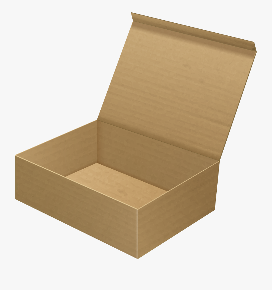 Open Cardboard Box Clip Art Png Image, Transparent Clipart