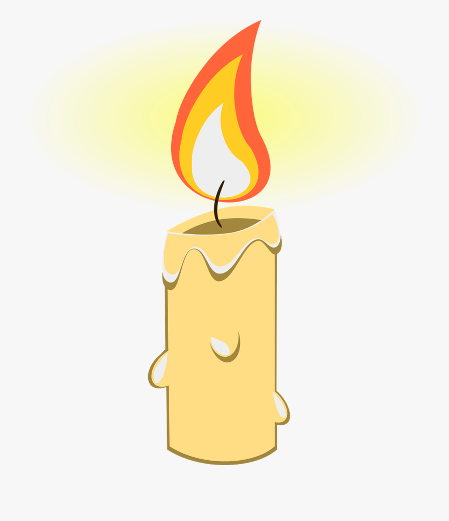 Fire,flame,birthday Candle - Clipart Of Candle, Transparent Clipart
