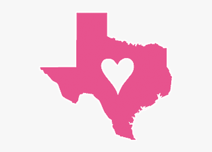 Transparent Texas Clip Art Png - Texas With A Heart, Transparent Clipart