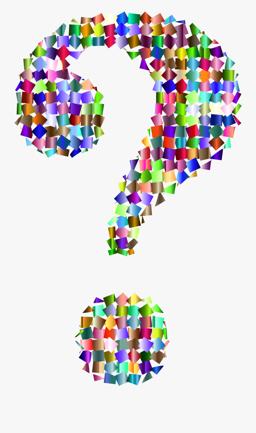 Clipart Prismatic Confetti Question Mark 4 Clipart - Colourful Question Marks Png, Transparent Clipart