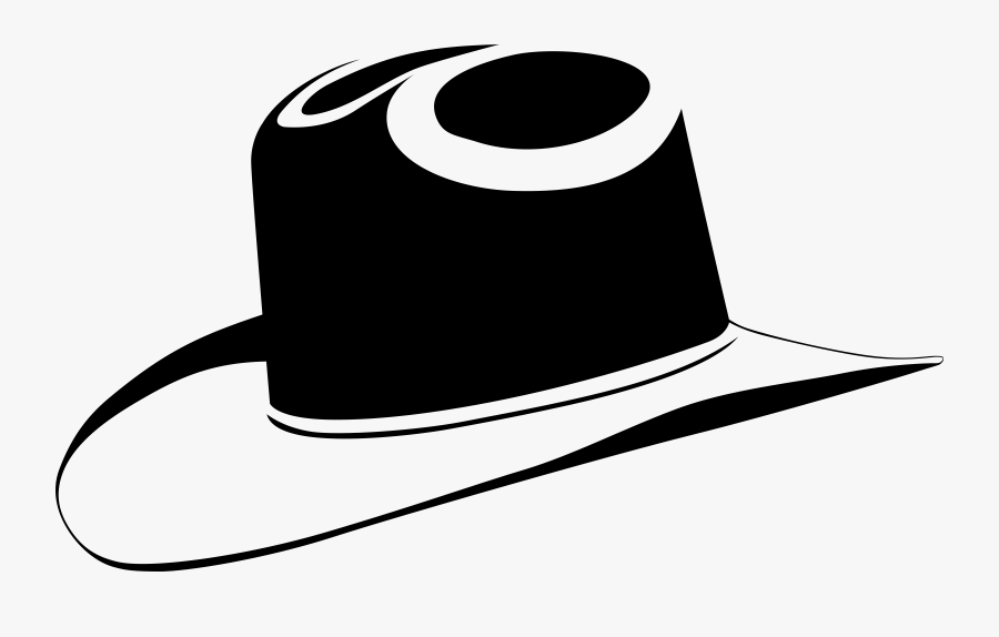 Fedora - Black Cowboy Hat Clip Art, Transparent Clipart