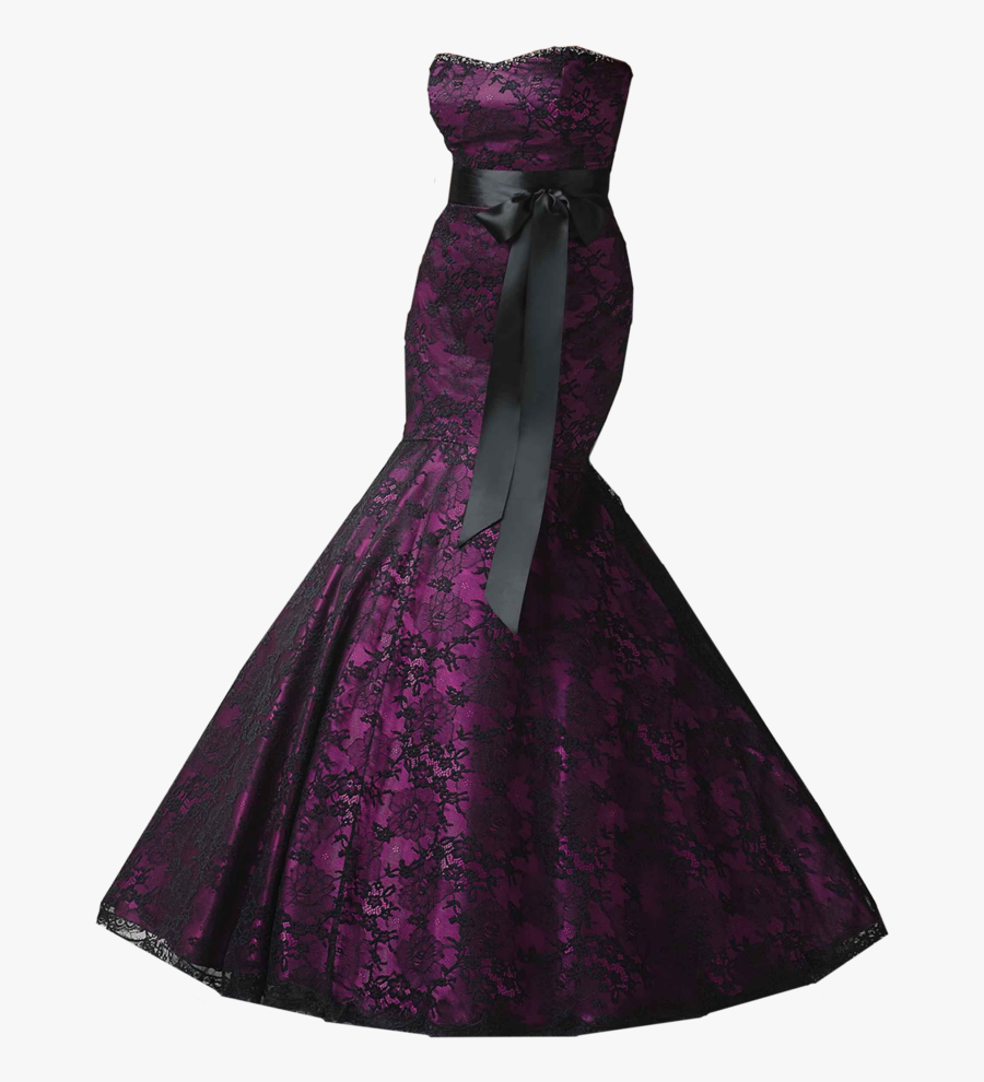 Wedding Dress Png Image - Black And Purple Wedding Dresses, Transparent Clipart