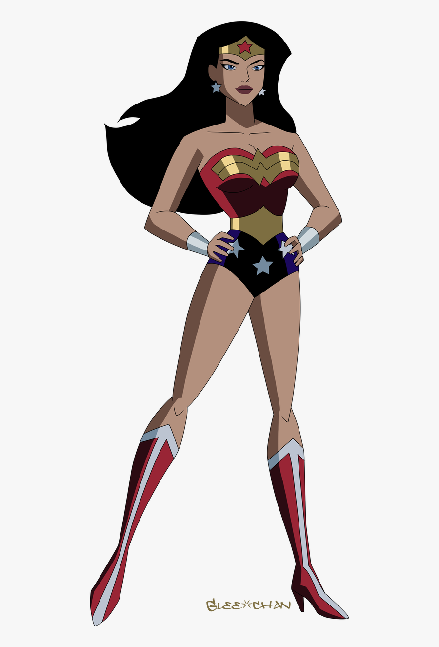 Sassy Wonder Woman By Glee Wonder Woman Clipart Cute - Justice League Animated Series Wonder Woman, Transparent Clipart