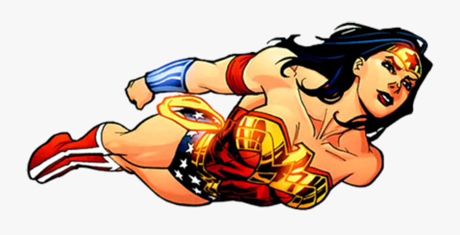 Wonder Woman Clipart Animated Transparent Wonder Woman - Wonder Woman Comic Flying, Transparent Clipart