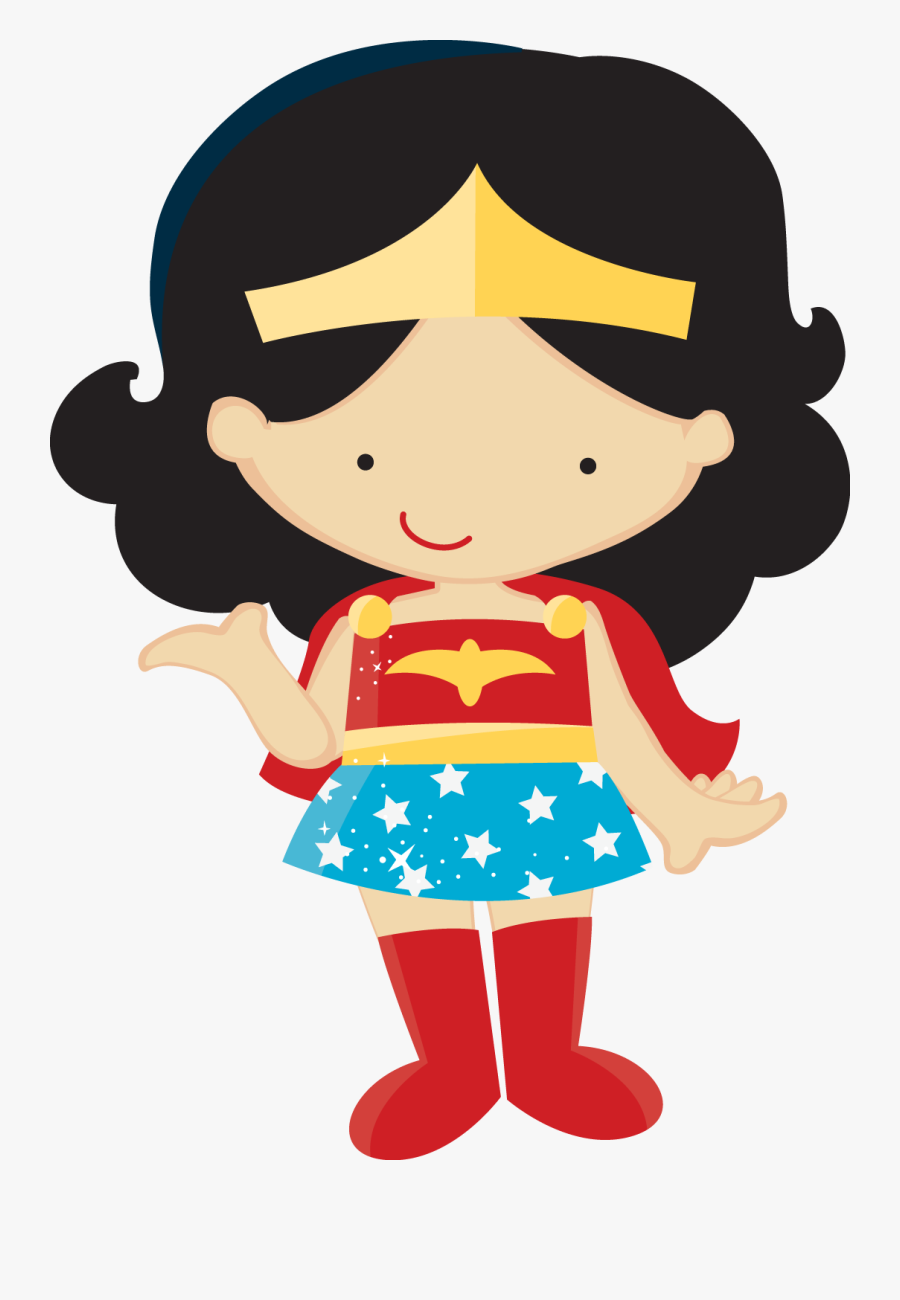 Clipart Of Wonder Woman Baby - Wonder Woman Kid Cartoon , Free ...