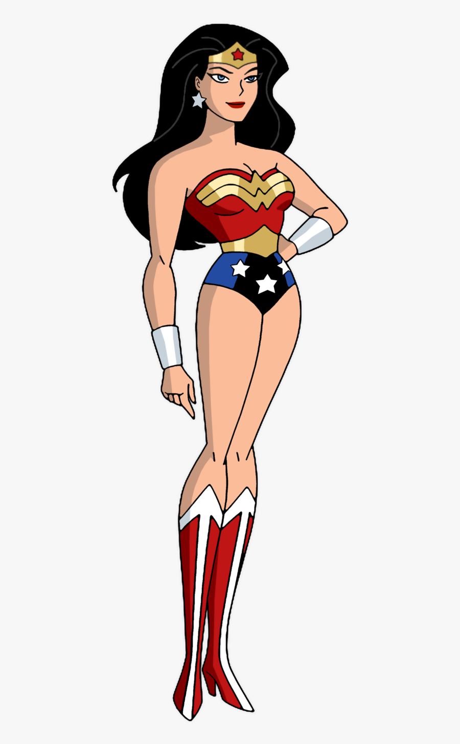Fictional Character,cartoon,wonder Woman,superhero,justice - Wonder Woman Justice League Animated Series, Transparent Clipart