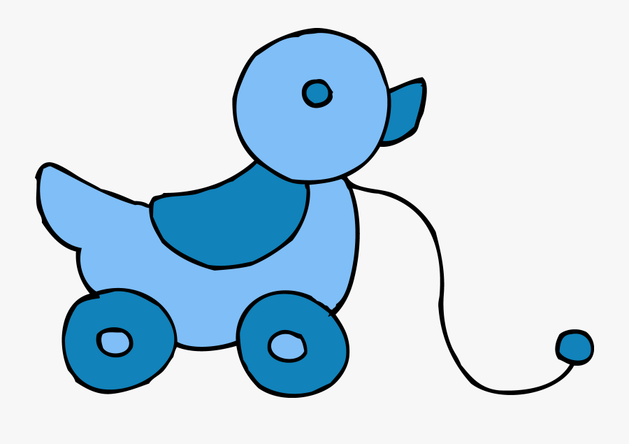 Cute Rolling Blue Ducky Toy - Baby Toys Clipart, Transparent Clipart