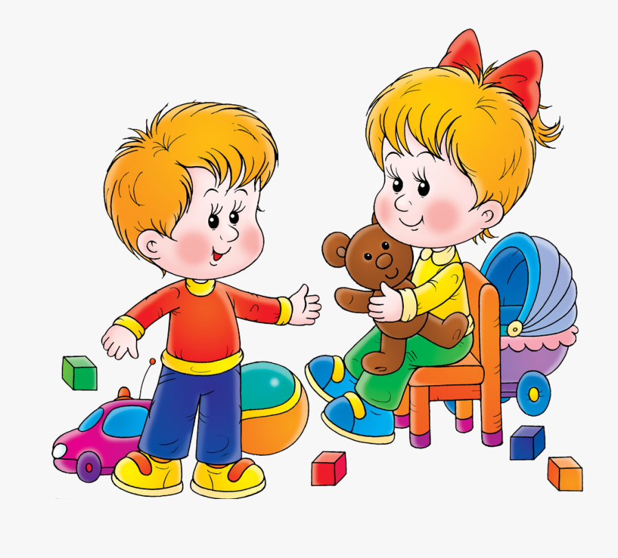 19 Children Sharing Toys Transparent Library Huge Freebie - Brother And Sister Clip Art, Transparent Clipart