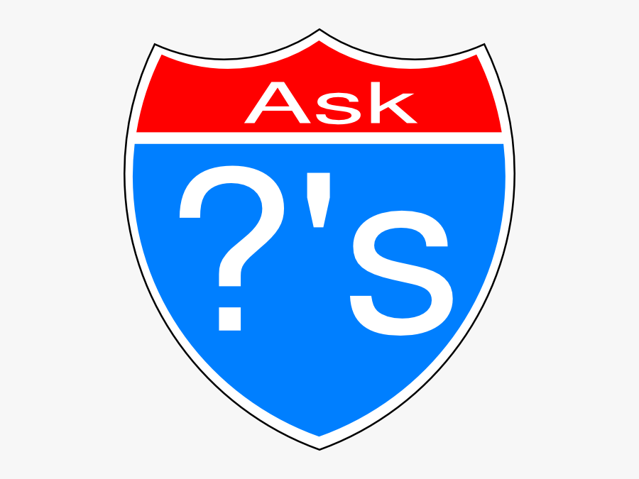 Ask Questions Interstate Sign Clip Art At Clker - Interstate Clipart, Transparent Clipart